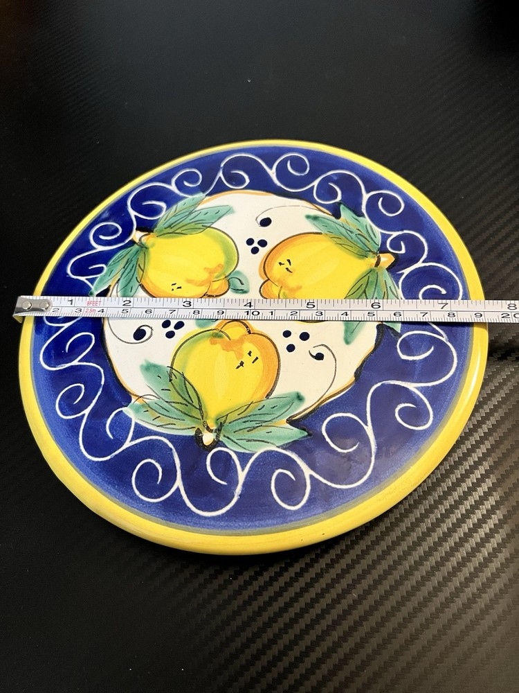Hand Painted Italian Trivet Three Lemons