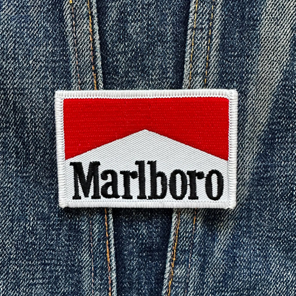 Marlboro cigarettes racing team logo embroidered patch