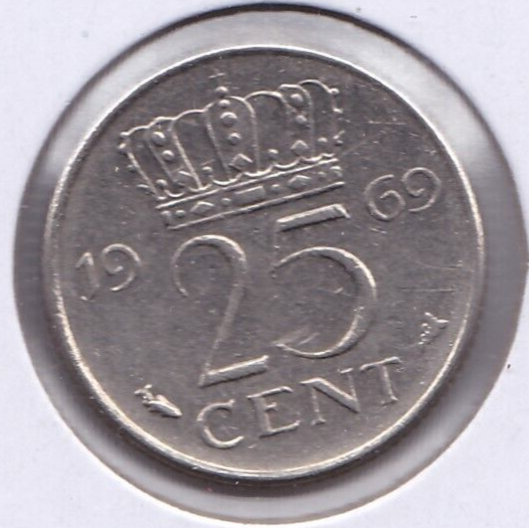 1969 Netherlands 25 Cent