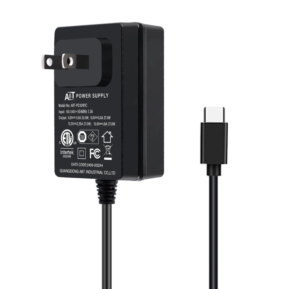 27W USB C Power Supply for Raspberry Pi 5 - PD Adapter for Fast Charging