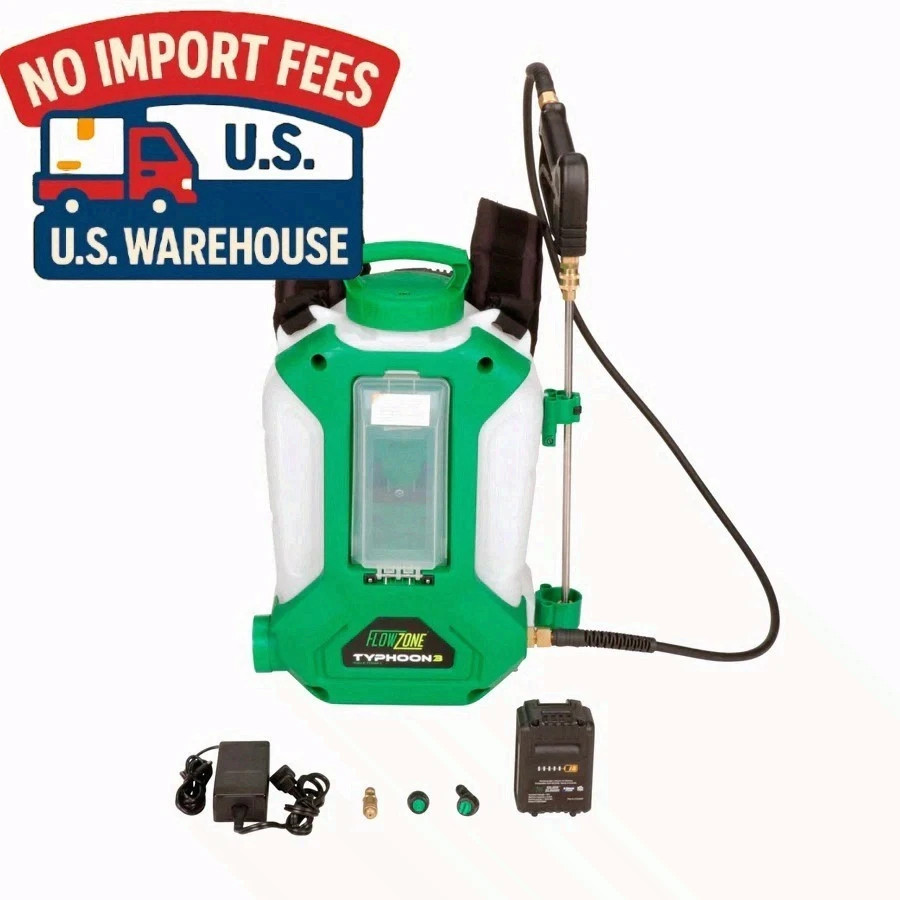 Typhoon 3 Battery Powered Backpack Sprayer 4-Gallon Electric Weed Control New