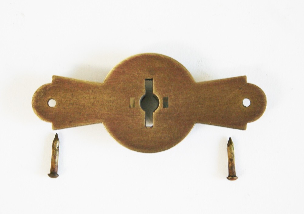 Antique SOLID BRASS Keyhole Escutcheon