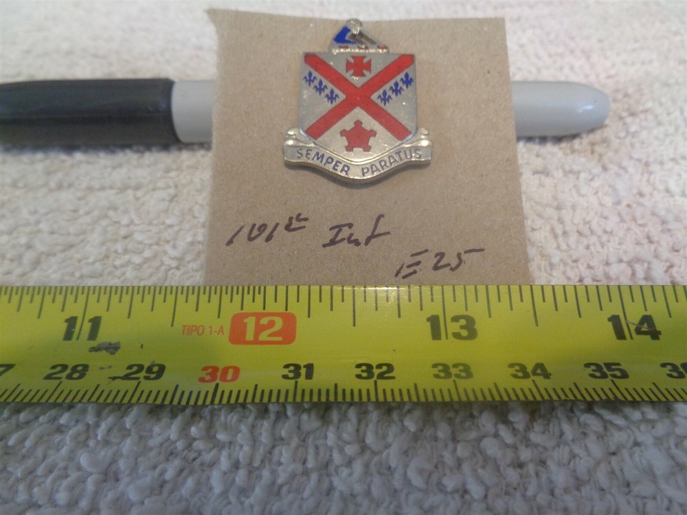 101st Infantry E25 Unit Crest, DI, DUI (DRAW#J14)