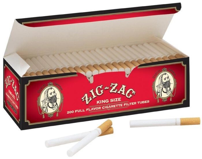 Zig Zag Red King Cigarette 200ct Tubes - 5 Boxes