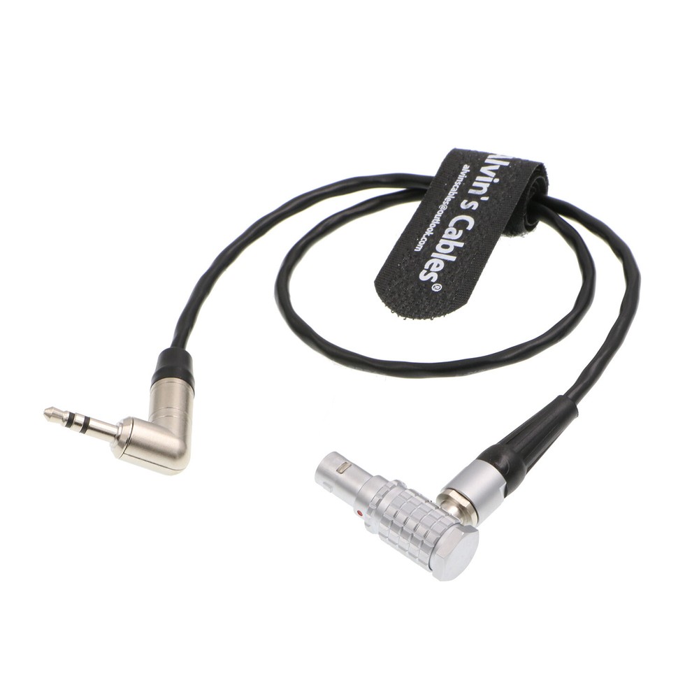 for Red Komodo Timecode Cable Tentacle Sync Right Angle 3.5mm TRS to 9 Pin Male