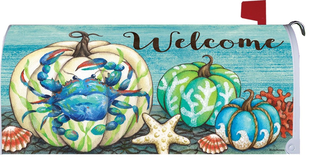 Crabby Pumpkin Mailbox Cover