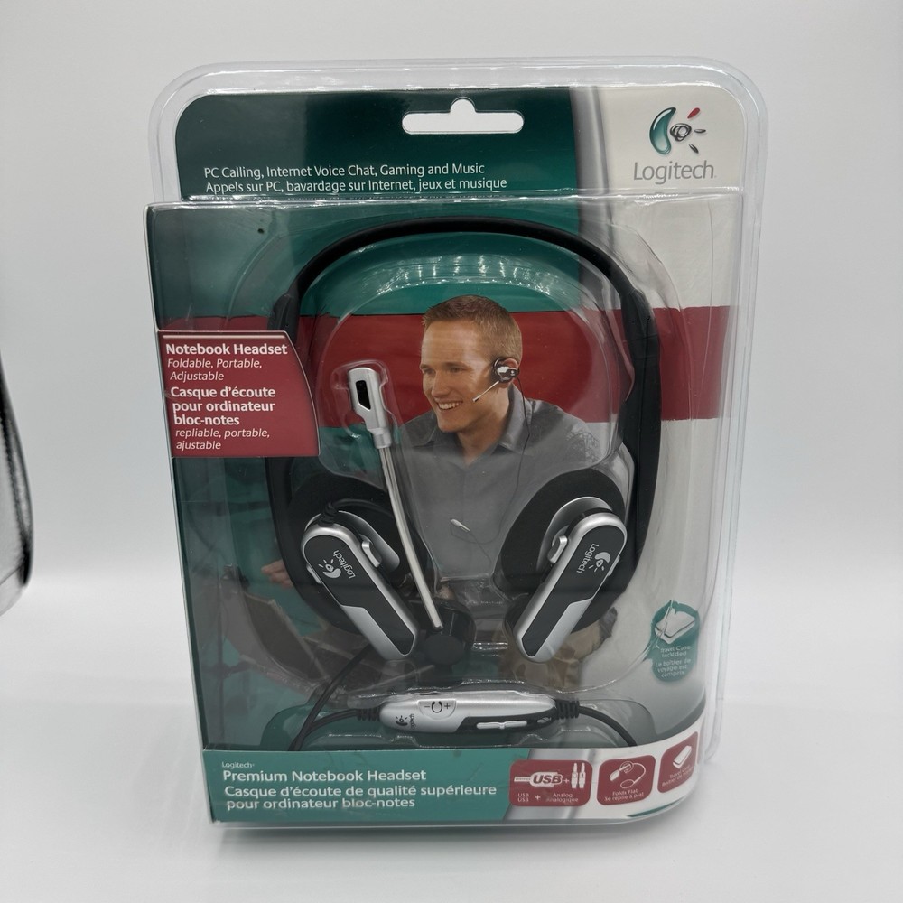 Logitech Premium Notebook Silver/Black Neckband Headset