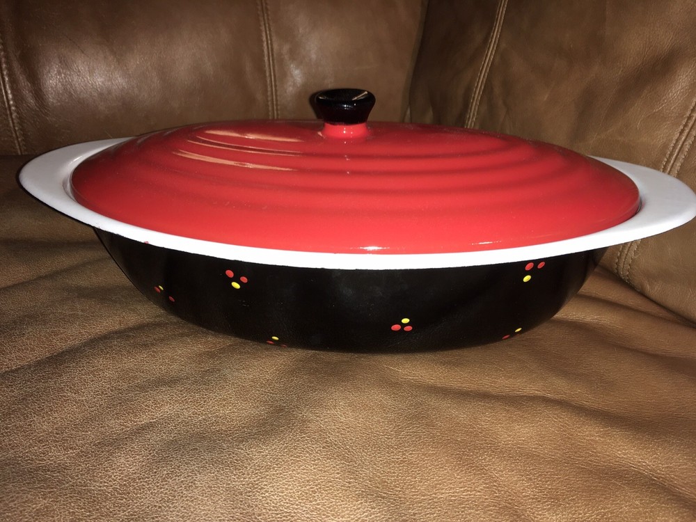Vintage Roasting Pan Enamelware Roaster Holiday