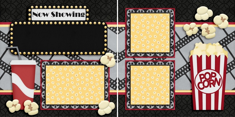 FAMILY NIGHT - Scrapbook Layout Set
