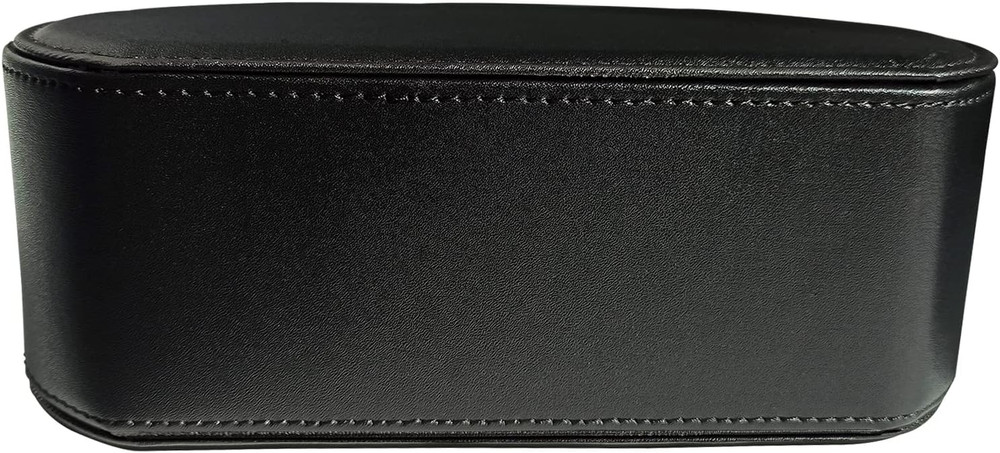 Leather Remote Control Holder with 5 Compartments Desktop Organizer Storage Box/