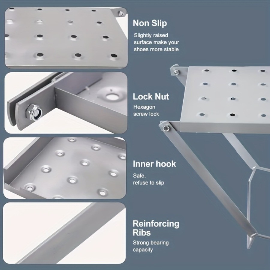 Ladder Work Platforms, Foldable Rack Brackets, Heavy-duty Iron Accessories