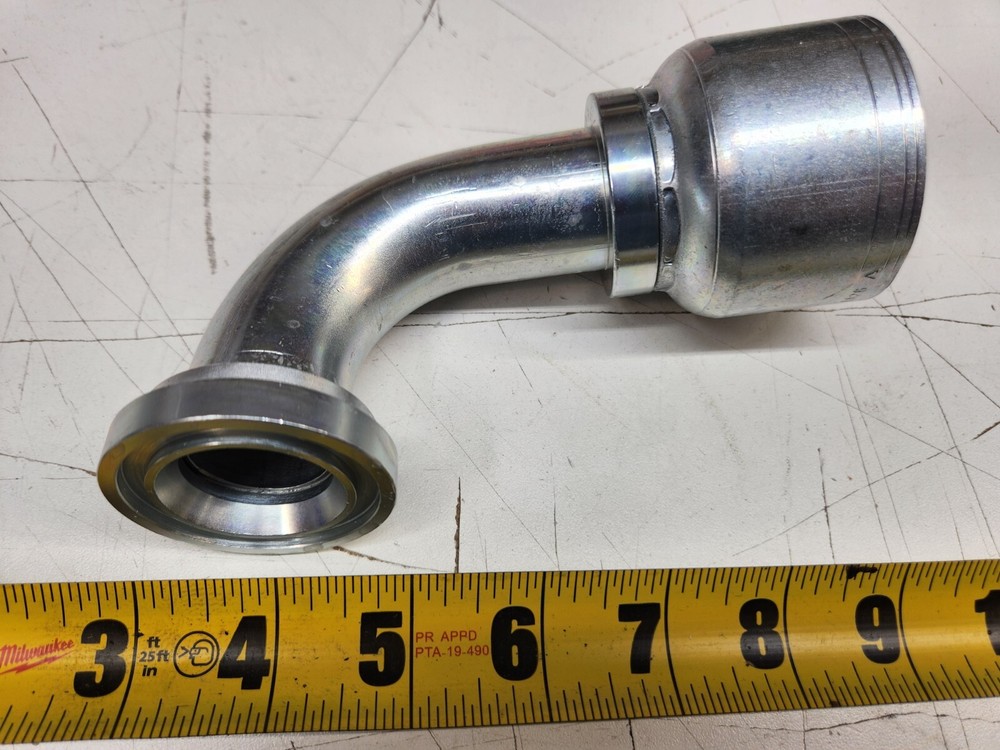 Danfoss 4S16FLB20 1" 4 Wire 4S SAE Code 61 Flange 90° Elbow Crimp Fitting Steel