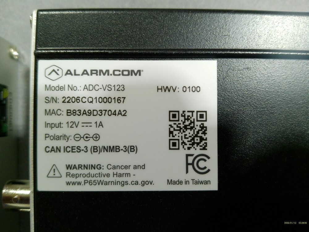 Alarm.com, ADC-VS123, HD Video Server
