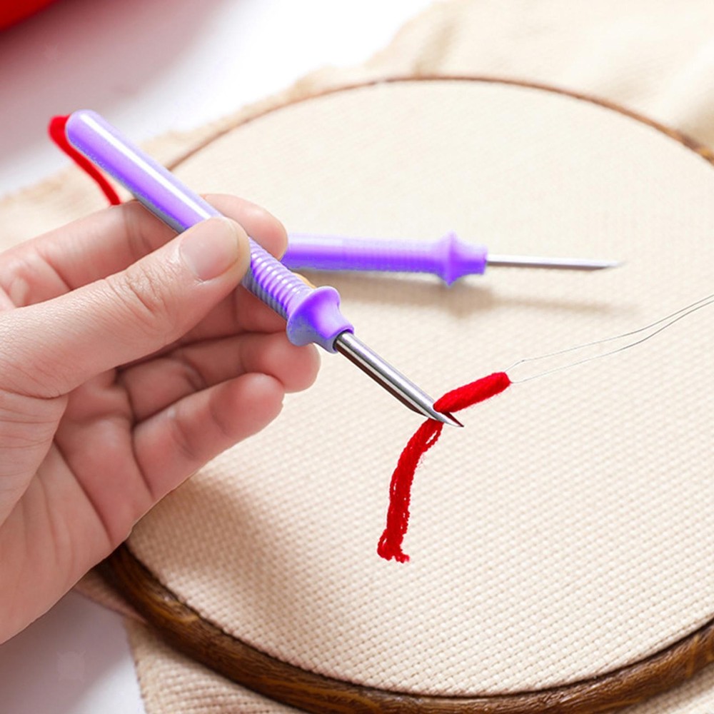 Embroidery Punch Needle Embroidery Weaving Tools Practical Needlework Needle