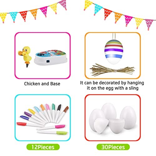 Easter Egg Decorating Kit, Chick Easter Eggs Decorating Kit Spinner Coloring