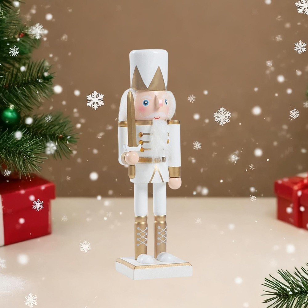 Nutcracker Figurine Wooden Nutcracker Statue Collectible Gift Sculpture