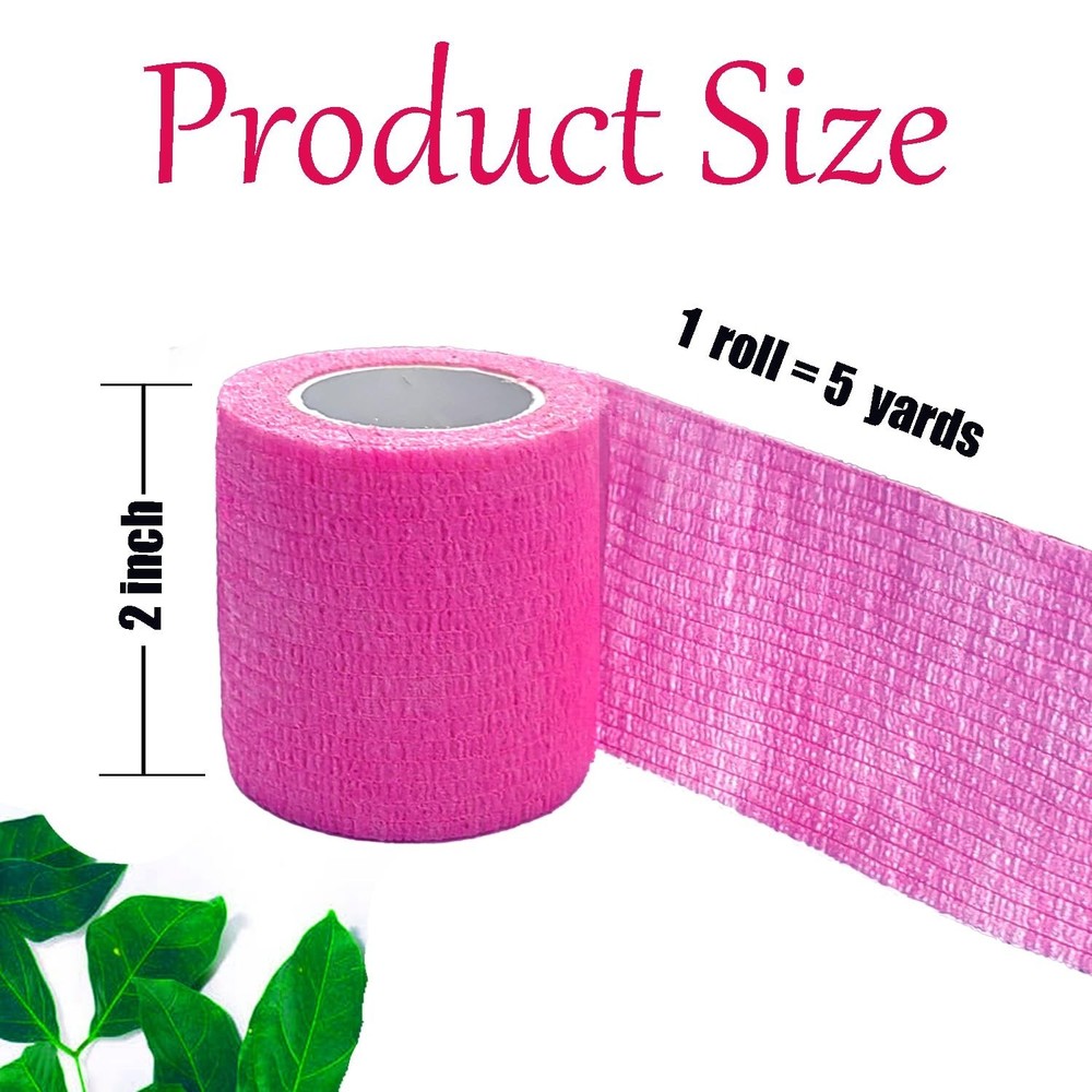 6 Pack 2 Inches Self Adhesive Bandage Wrap Vet Wrap for Pets, Stretch Self Ad...