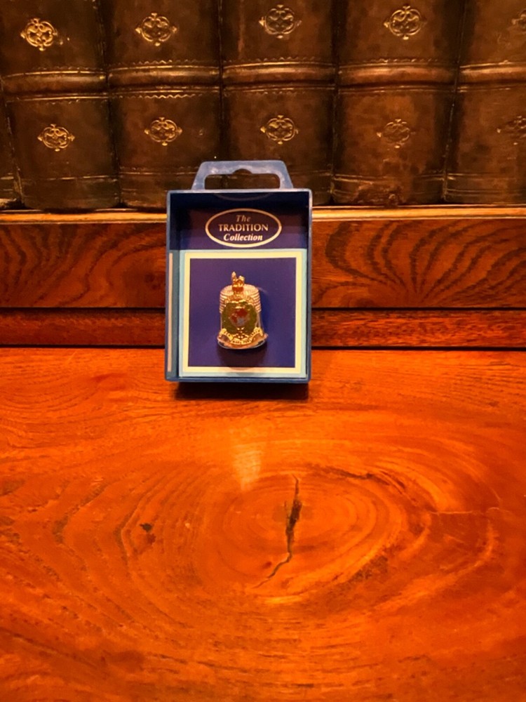 The Tradition Collection Silver Plated Gibraltar Shield Thimble - Boxed