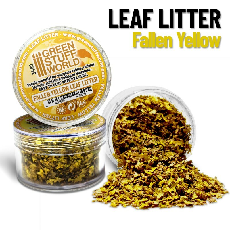 Leaf Litter - FALLEN YELLOW - Basing Leaf scatter material Scenery - Wargames