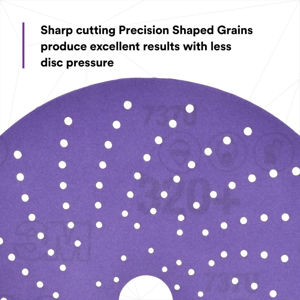 100 Pack 6 Inch P120 Grit Ceramic Multi-Hole Hook & Loop Discs Long Lasting