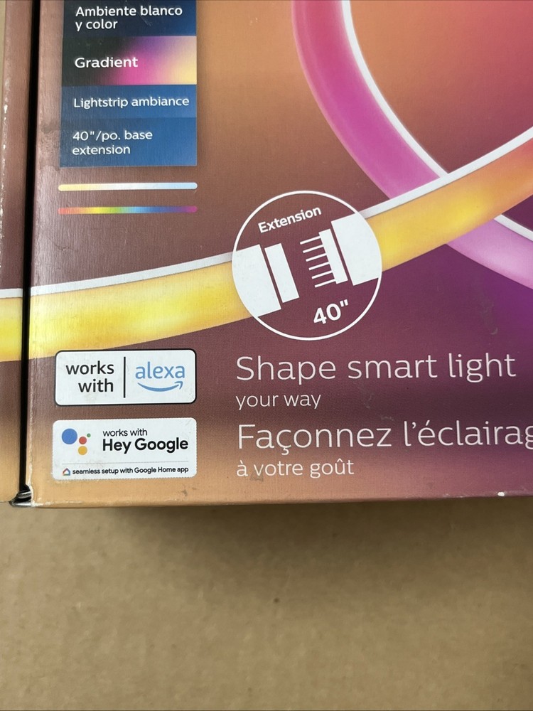 Philips Hue 3.3 ft. LED Smart Gradient Color Changing Strip Light Extension