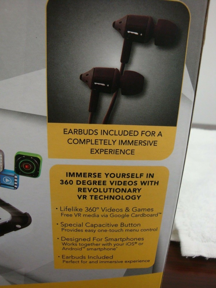 Sharper Image...Smart Phone 360deg Virtual Reality w/earbuds and controller