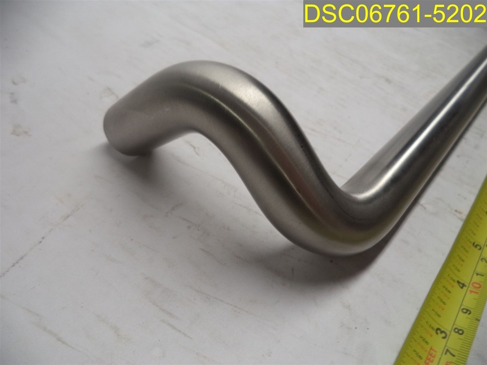 18" Handle 316 Solid Stainless Steel Door Pull Offset 1" Dia., 3 1/4" Standoff