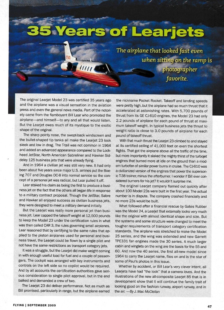 Learjet Aircraft Report 7/7/2025r