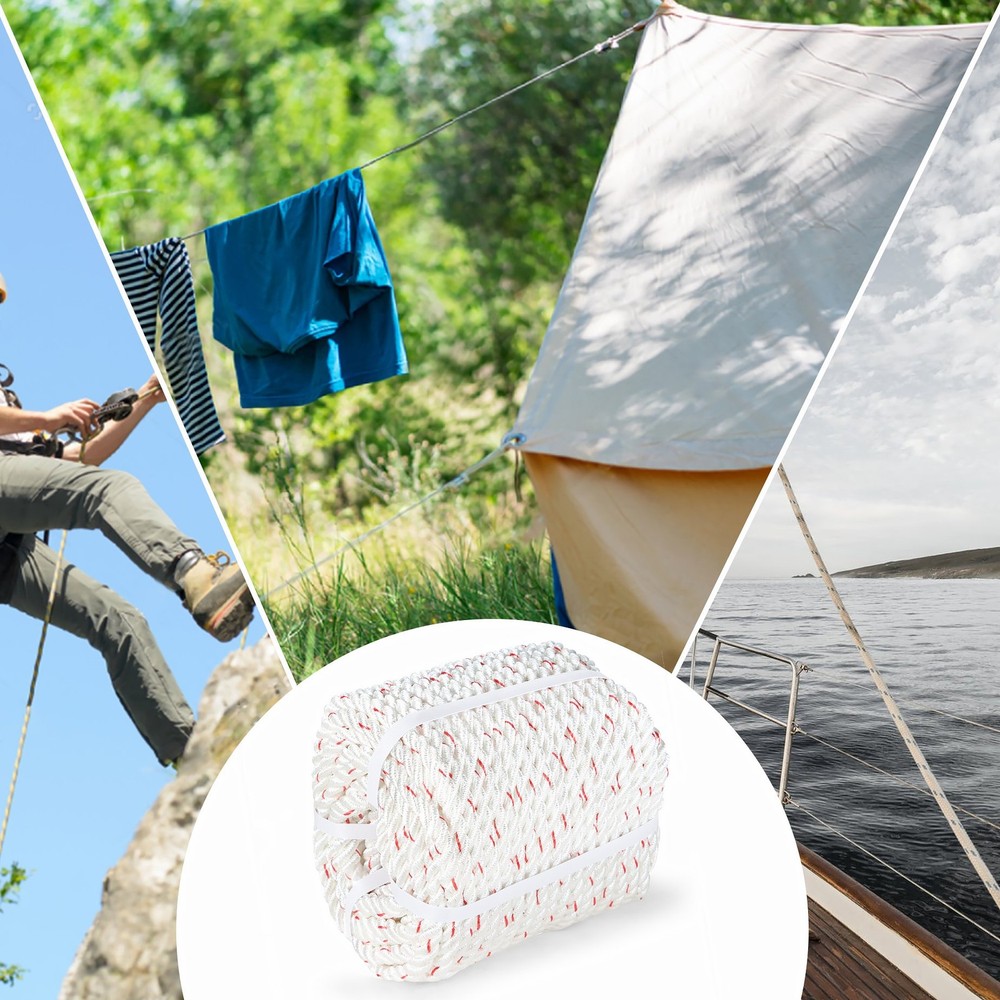 1/2"×150' 5850Lbs Double Braid Polyester Arborist Bull Rope Pulling Rigging Line