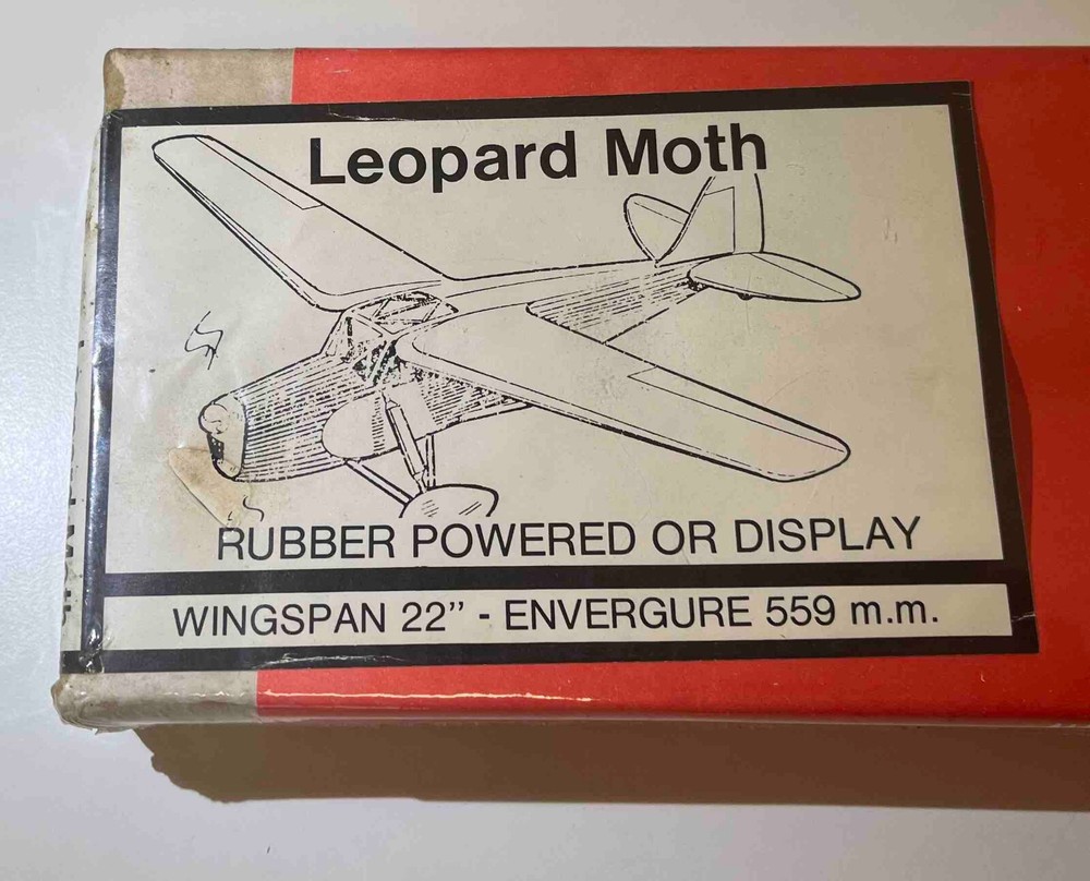 New Leopard Moth 22" Wingspan Easy Built Model Free flight Kit