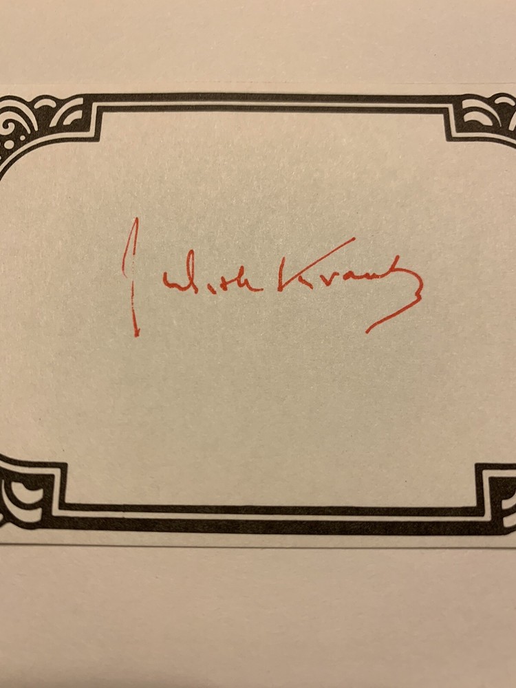 Judith Krantz Author Signed Bookplate Autographed New