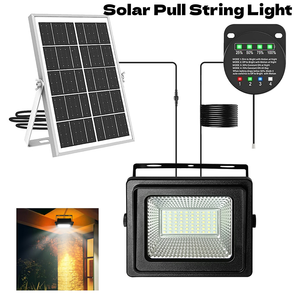 LED Solar Shed Light Daytime Available Pendant with Pull String Light Out/Indoor