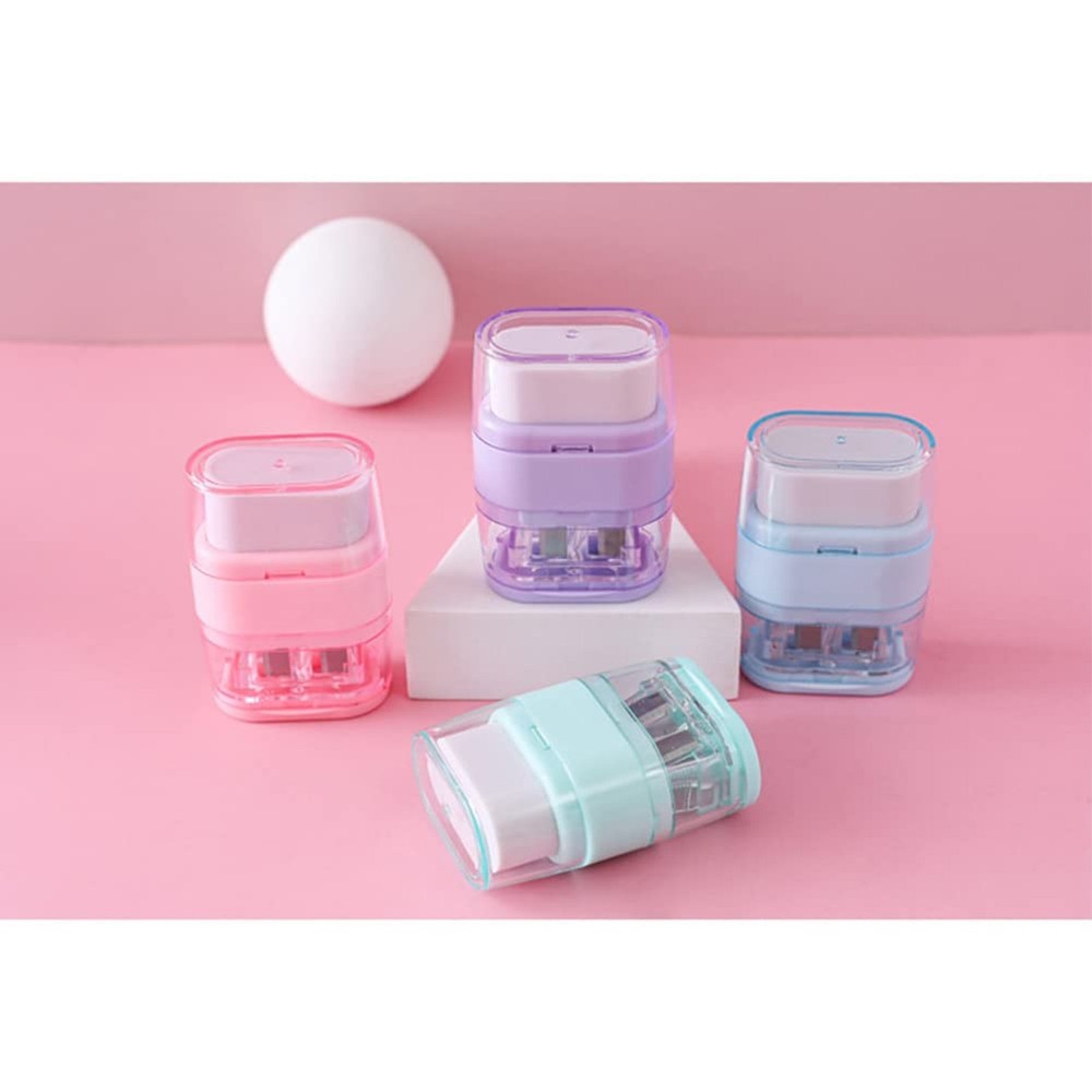 4 PCS Manual Pencil Sharpener with Eraser, Double Hole Multicolored Sharpener...
