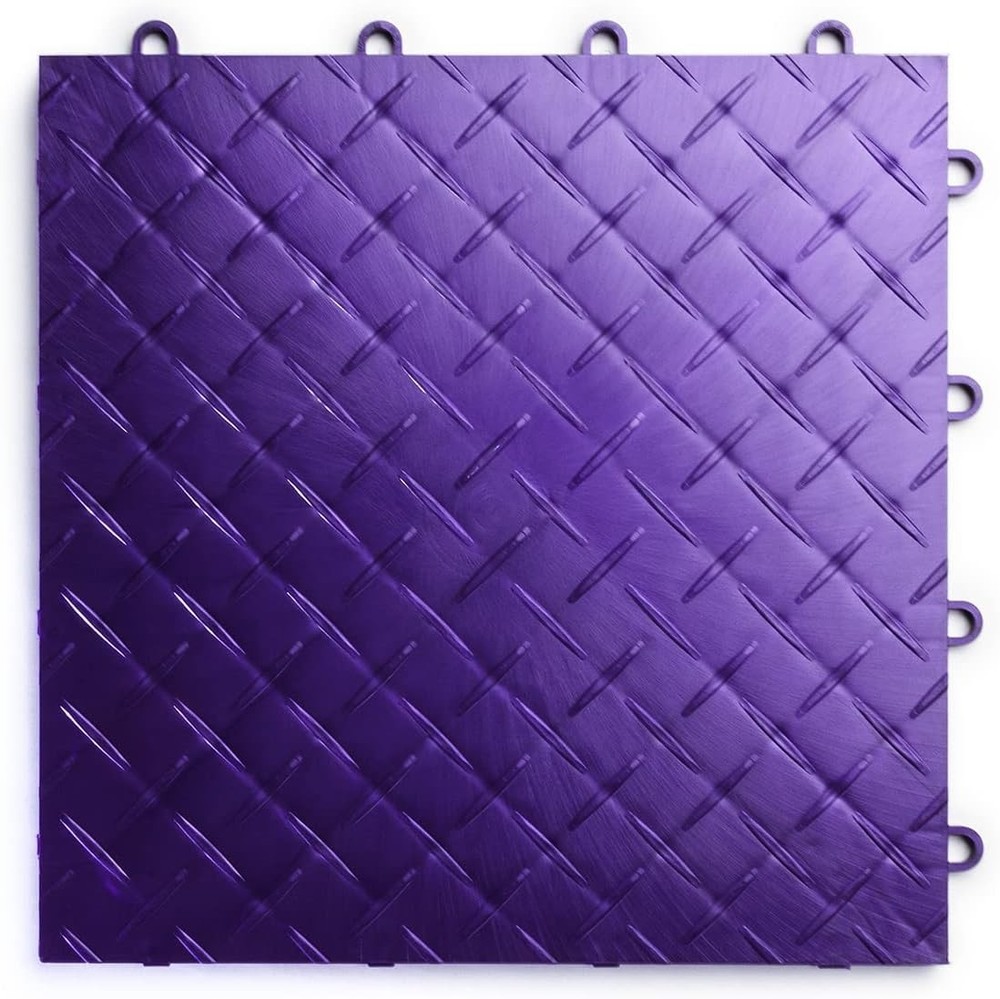 Big Floors RaceDeck Diamond Plate Design, Durable Interlocking Modular Garage Fl