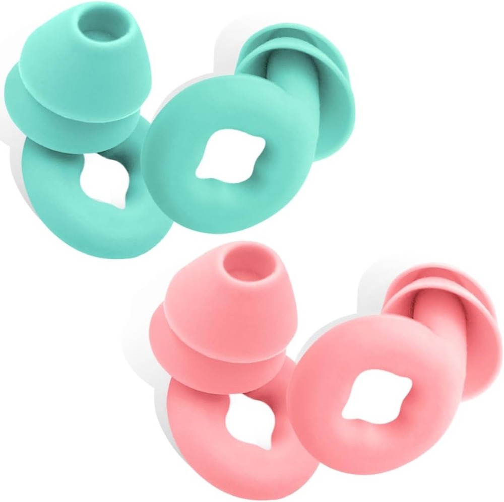 Silicone Ear Plugs for Sleeping, Noise Cancelling, 35dB, 2 Pair,