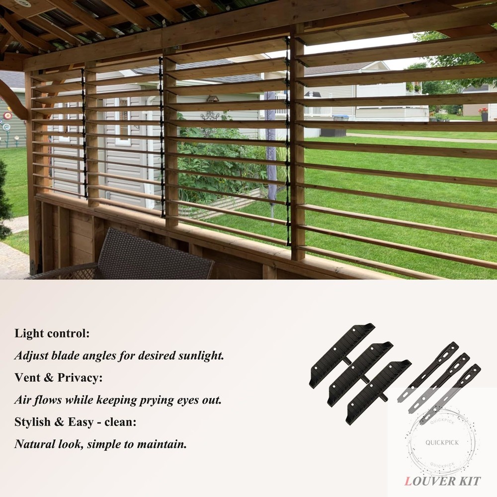 Louver Bracket Kit, Deck Sunblind System, Shutters Hardware System for Windows