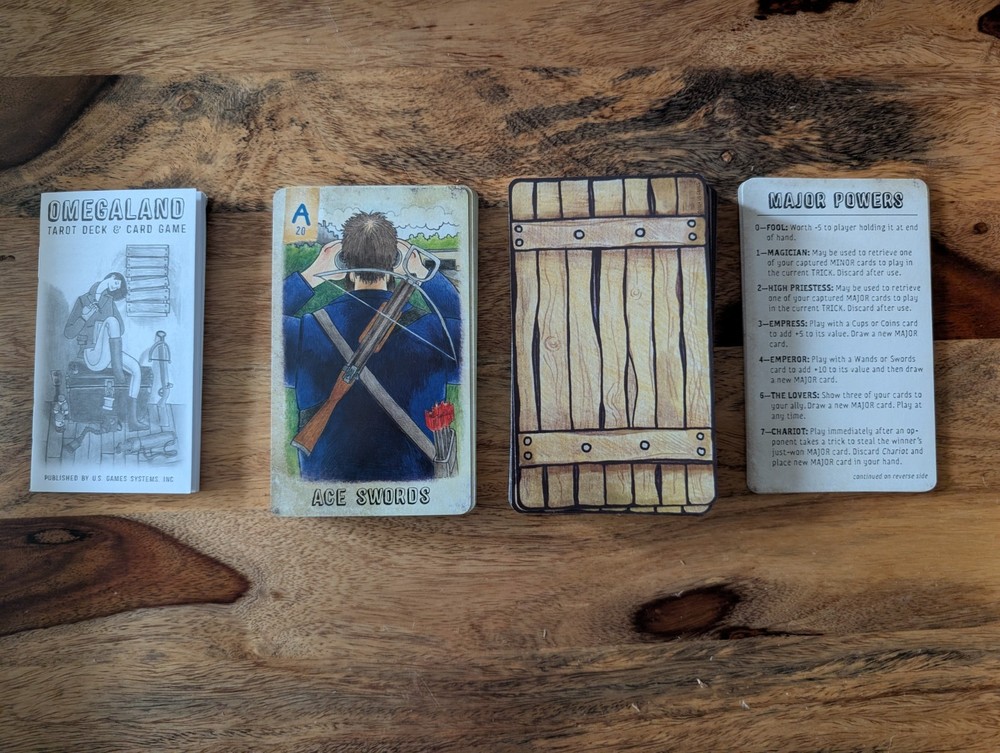 Omegaland Tarot Deck & Card Game OOP RARE Dystopian Future Post-Apocalyptic
