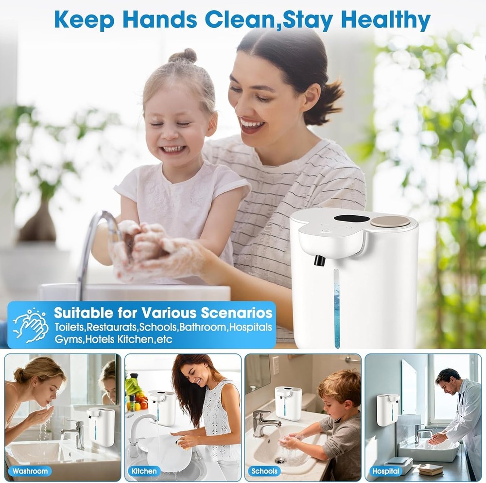 Automatic Soap Dispenser, Touchless Foaming Soap Dispenser, 500ml Rechargeable