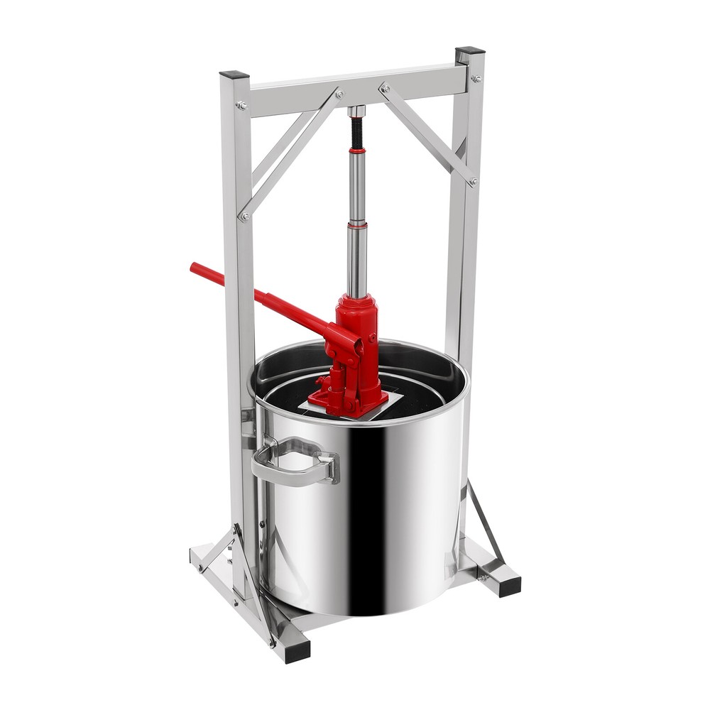 5.8Gal Fruit Wine Press, Manual Stainless Steel Cider Press with Hydraulic Jack