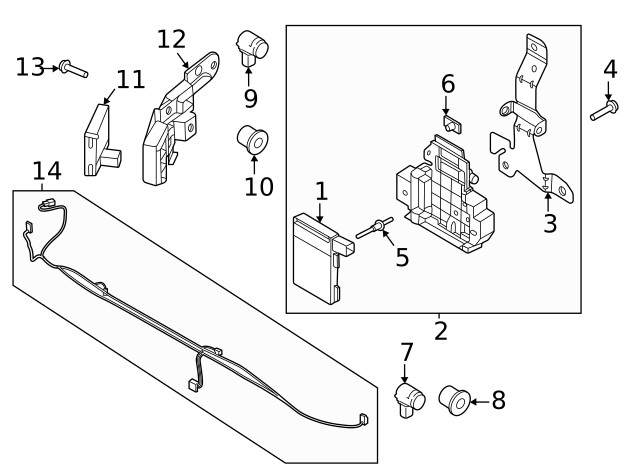 Genuine Ford Radar Sensor Bracket ML3Z14D189F