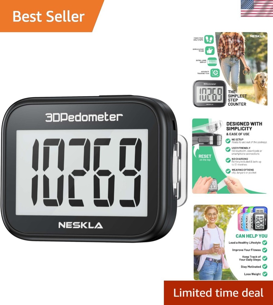 Removable Clip 3D Pedometer for Effortless Tracking - Ideal for Walking Lovers