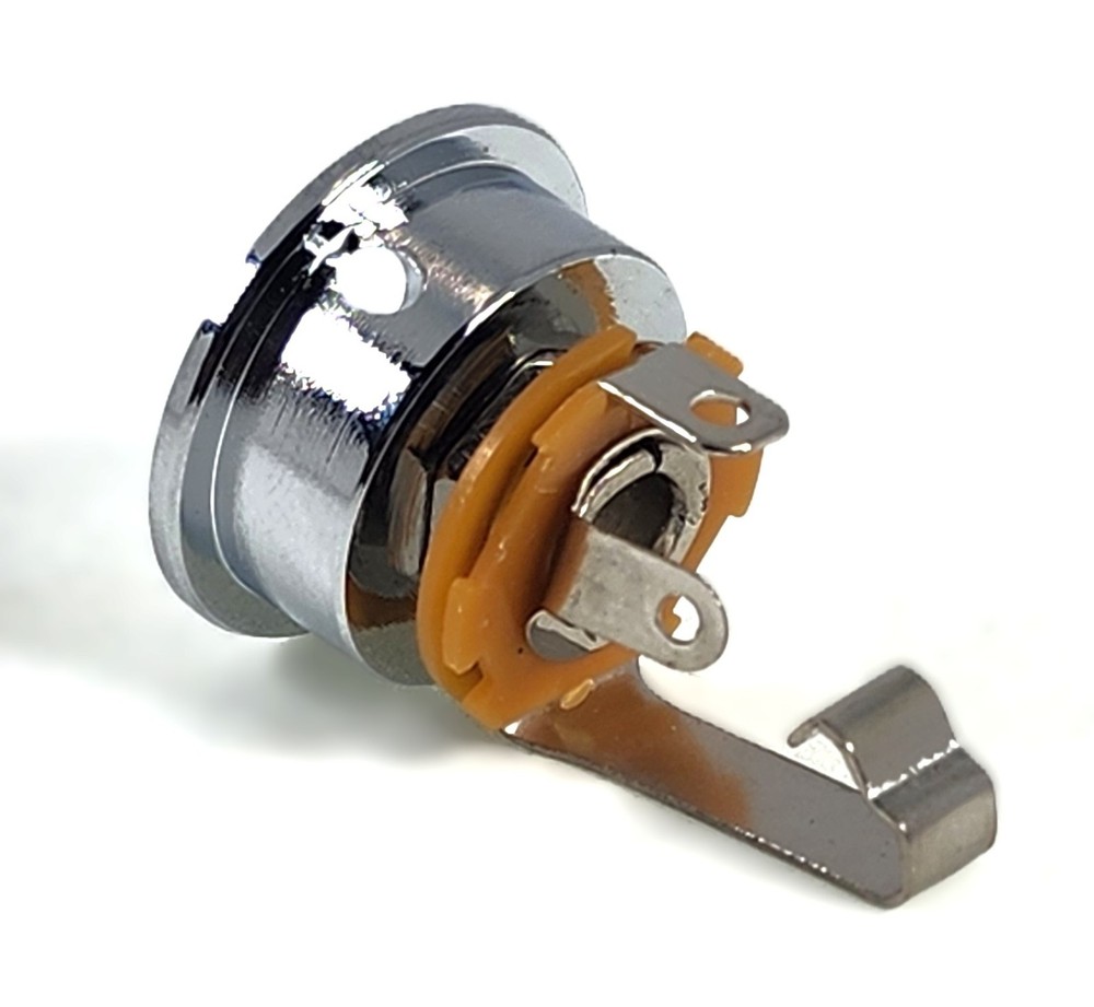 Chrome Modern Tele Jack Socket w/ Jack & Screws