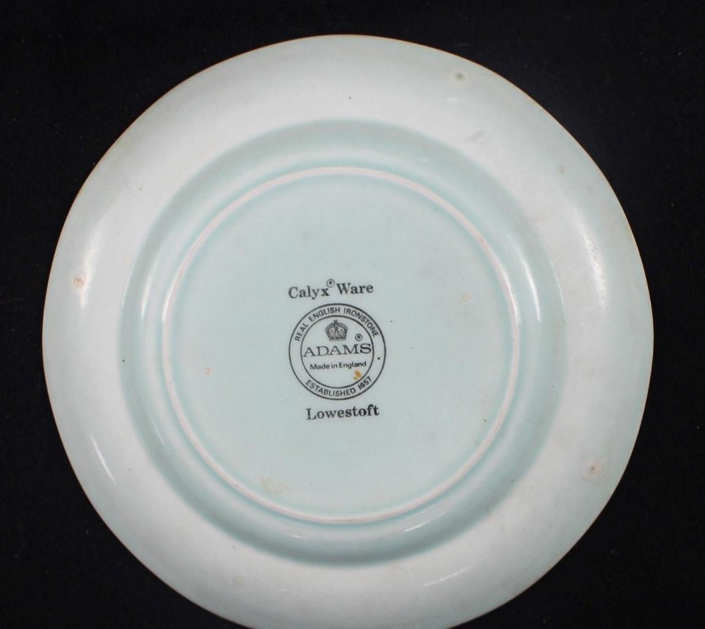 Adams Lowestoft Four Piece Assortment Current Modern Backstamp