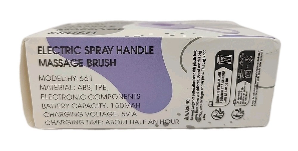 Electric Spray Handle Massage Brush, Open Box