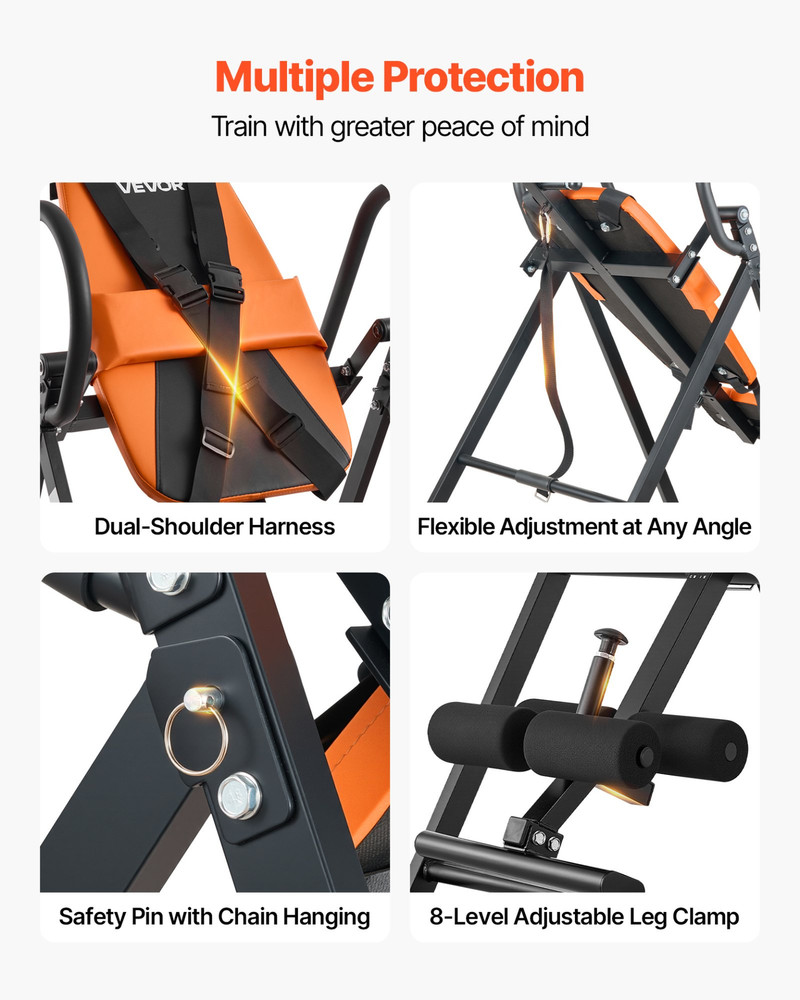 Inversion Table 300lb Capacity Back Stretcher Adjustable Decompression