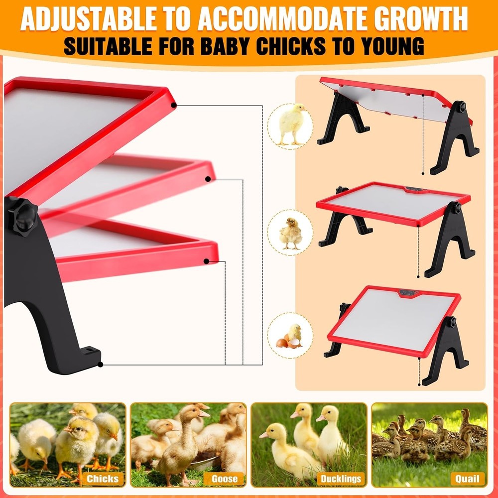 Chicken Heater for Chicken Coop Accessories, Double Sided Brooder Plate for C...