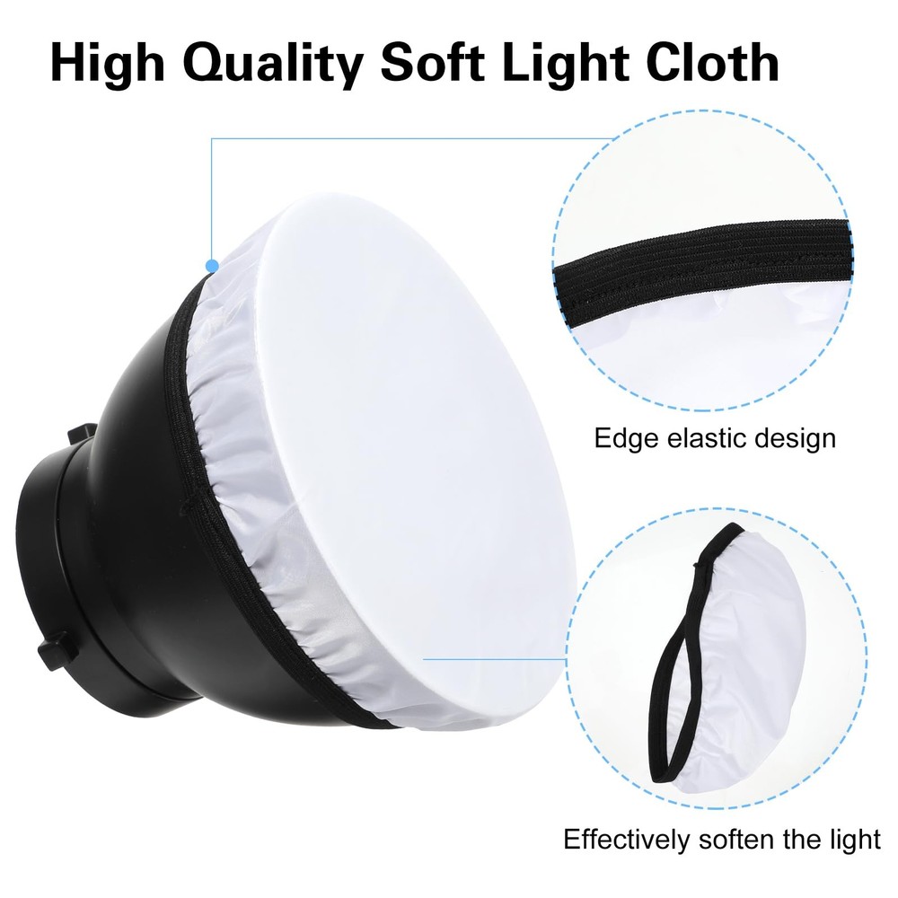 7"/18cm Light Diffuser,Soft Diffuser Lamp Cover White Shade 4Pcs, white