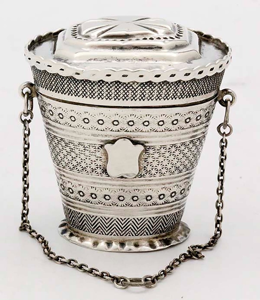 Dutch 833 Silver PEPPERMINT BOX c1880