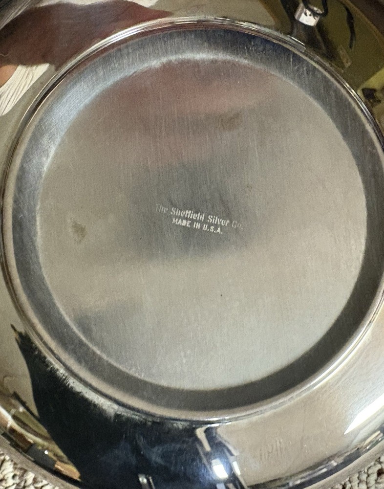 The Sheffield Silver Company Silverplate Covered Serving Dish With Pyrex Insert