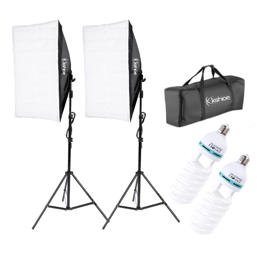 Photo Studio Video Photography Continuous Lighting Kit 2 Softbox + Light new